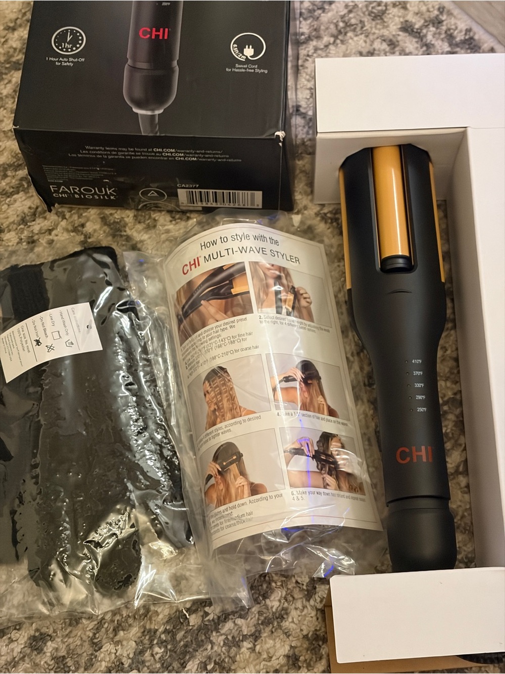 Chi Adjustable Multi-Wave Styler - Black and Gold